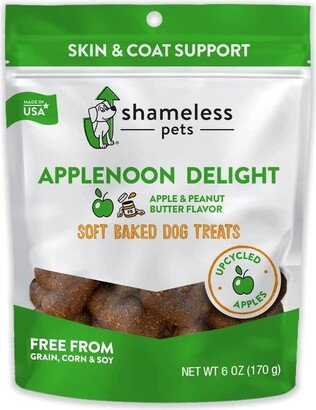 Shameless Pets Soft-Baked Dog Treats | Clean, Natural, Grain-Free Dog Biscuits | Made w/Upcycled Ingredients in Usa | Applenoon Delight | 6oz, Case of