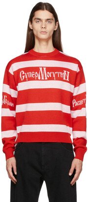 Red & White Slava Mogutin Edition Striped Sweater