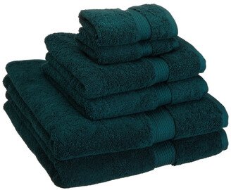 Highly Absorbent 6Pc Ultra Plush Solid Egyptian Cotton Towel Set