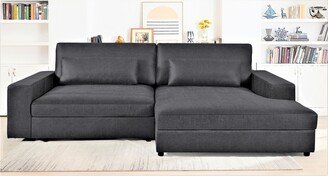 105.52''W Over Size Faing Chaise Wood Frame Sectional Sofa