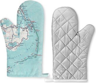 Outer Banks North Carolina Map Oven Mitt - Gift Kitchen Airbnb