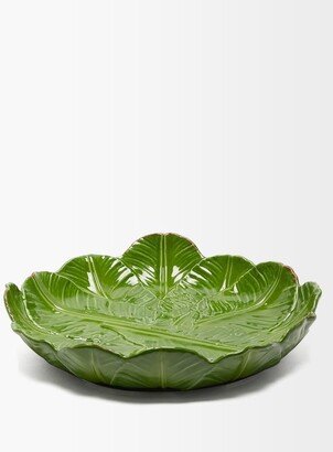 Banana Leaf Earthenware Serving Platter