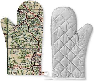 Black Hills South Dakota Map Oven Mitt - Gift Kitchen