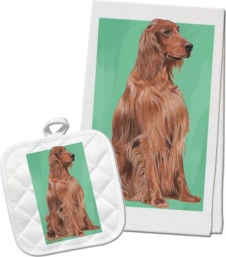 Irish Setter Kitchen Dish Towel & Pot Holder Gift Set