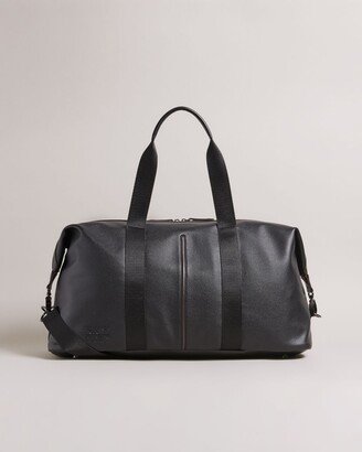 Faux Leather Holdall in Black