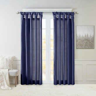 Gracie Mills 1-pc Emilia Twist Tab Lined Window Curtain Panel - 50x95-AA