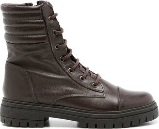 Biker-Style Lace-Up Boots