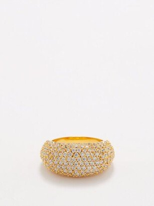 Daphine Christy Cubic Zirconia & 18kt Gold-plated Ring