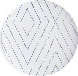 Salad Plates: Painted Diamond Dash Salad Plate, White