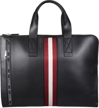 Logo Stripe Detailed Business Bag