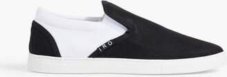 Zaho two-tone canvas slip-on sneakers