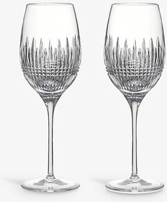 Lismore Diamond Essence Crystal White-wine Glasses set of two