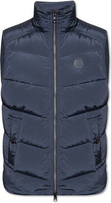 Logo-Patch Zipped Padded Gilet-AB