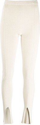 Leo ribbed-knit skinny trousers