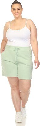 Women's Plus Size Super Soft Drawstring Waistband Sweat Short