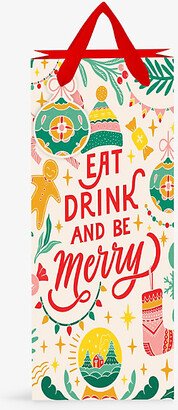 Selfridges Edit Eat Drink Be Merry Bottle Gift bag 33cm x 12.5cm