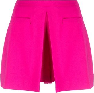 Pleated Crepe Tailored Shorts