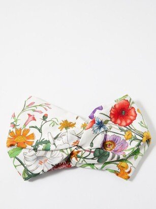 Floral-print Silk-twill Twist Headband