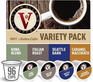 Victor Allen's Coffee Favorites Variety Pack Single Serve Coffee Pods Medium Roast Coffee - 96ct