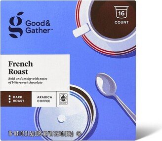 French Roast Dark Roast Coffee - 16ct Single Serve Pods - Good & Gather™