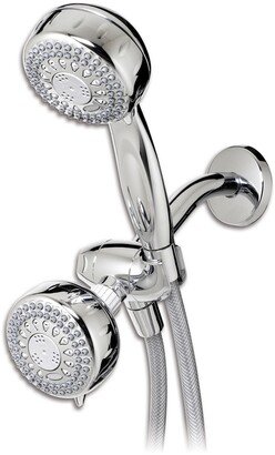 Trs-523E/553E Combo Fixed Mount, Hand Held Metal Face 5 Mode Shower Head