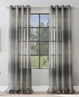 Scott Living Atlantic 52 x 84 Ombre Stripe Sheer Curtain Panel