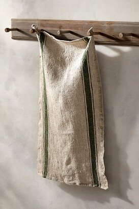 Lithuanian Linen Dish Towel, Green Stripe