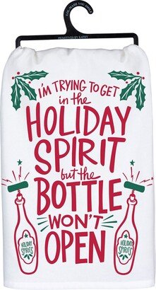 I'm Trying To Get in The Holiday Spirit But The Bottle Won't Open Kitchen Towel