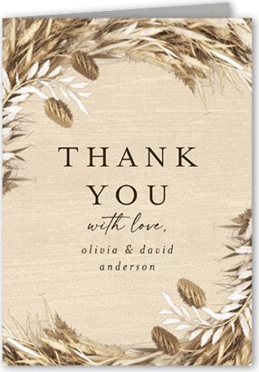 Wedding Thank You Cards: Uniting Union Thank You Card, Beige, 3X5, Matte, Folded Smooth Cardstock