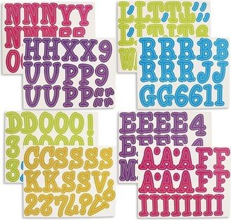 Sparkle and Bash 144-Count Alphabet Letters and Numbers Cutouts for Classroom Bulletin Board, Assorted Colors