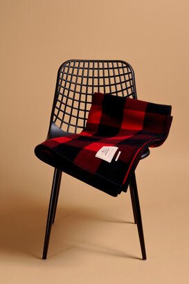Buffalo Check Pure Wool Blanket - Made in Italy Unisex red Size ONE