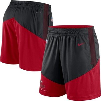 Men's Black, Scarlet San Francisco 49ers Primary Lockup Performance Shorts - Black, Scarlet