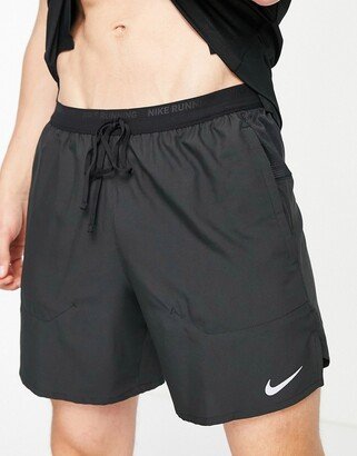 Nike Running Dri-FIT Stride 2 in 1 7inch shorts in black