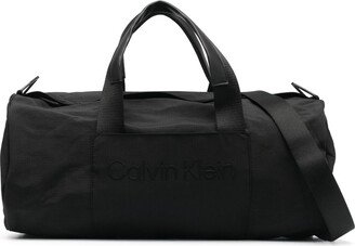 Embossed-Logo Holdall Bag