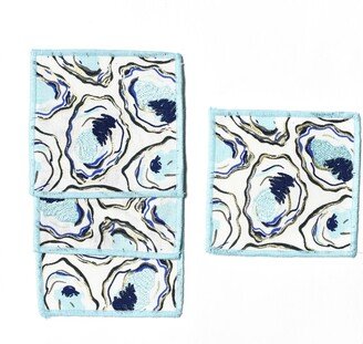 Oyster Print Cocktail Napkins, Set of 4