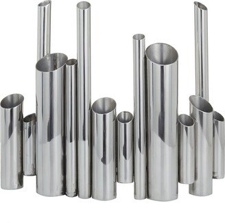 Silver Stainless Steel Organ Pipe Tube Vase