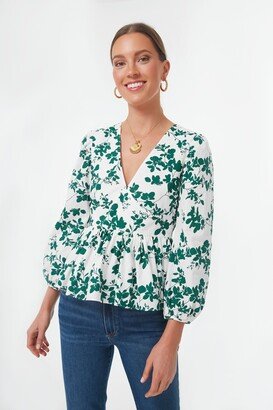 Hyacinth House Green Floral Elaine Blouse