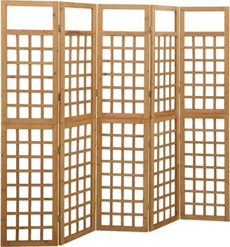 5-Panel Room Divider/Trellis Solid Fir Wood 79.3