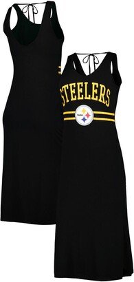 Women's G-iii 4Her by Carl Banks Black Pittsburgh Steelers Training V-Neck Maxi Dress
