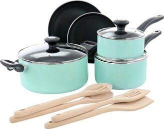 Everyday 12 Piece Aluminum Nonstick Cookware Set in Blue