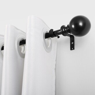 Curtain Rod with Round Finials, Adjustable Length 86-120