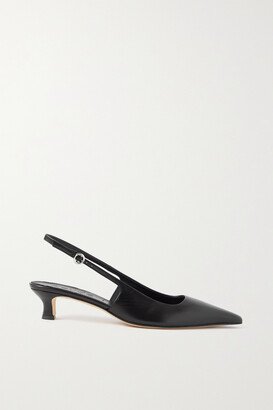 Catrina Leather Slingback Pumps - Black