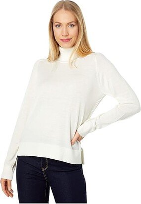 Raglan Merino Turtleneck (Ivory) Women's Sweater