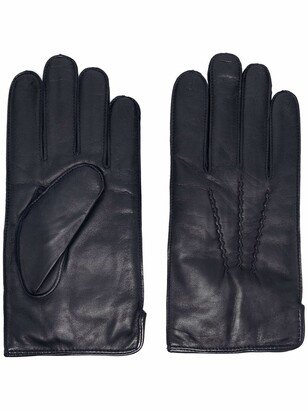 Cashmere-Blend Lined Leather Gloves-AB