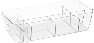 iDESIGN Linus Large Divided Makeup Bin Clear