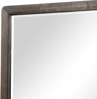 Fulton 45 Wide Mirror with Beveled Glass Mirror in Brown