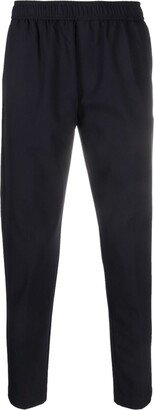 Elasticated-Waist Straight-Leg Trousers-AK