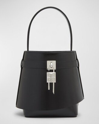 Shark Lock Bucket Bag in Leather