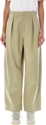 Straight-Leg Buckle-Waist Trousers