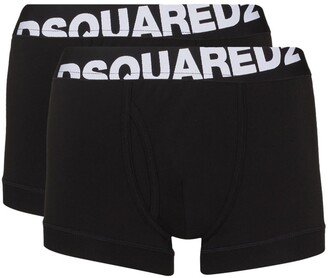 Logo-Waistband Pack Of Two Boxer Shorts